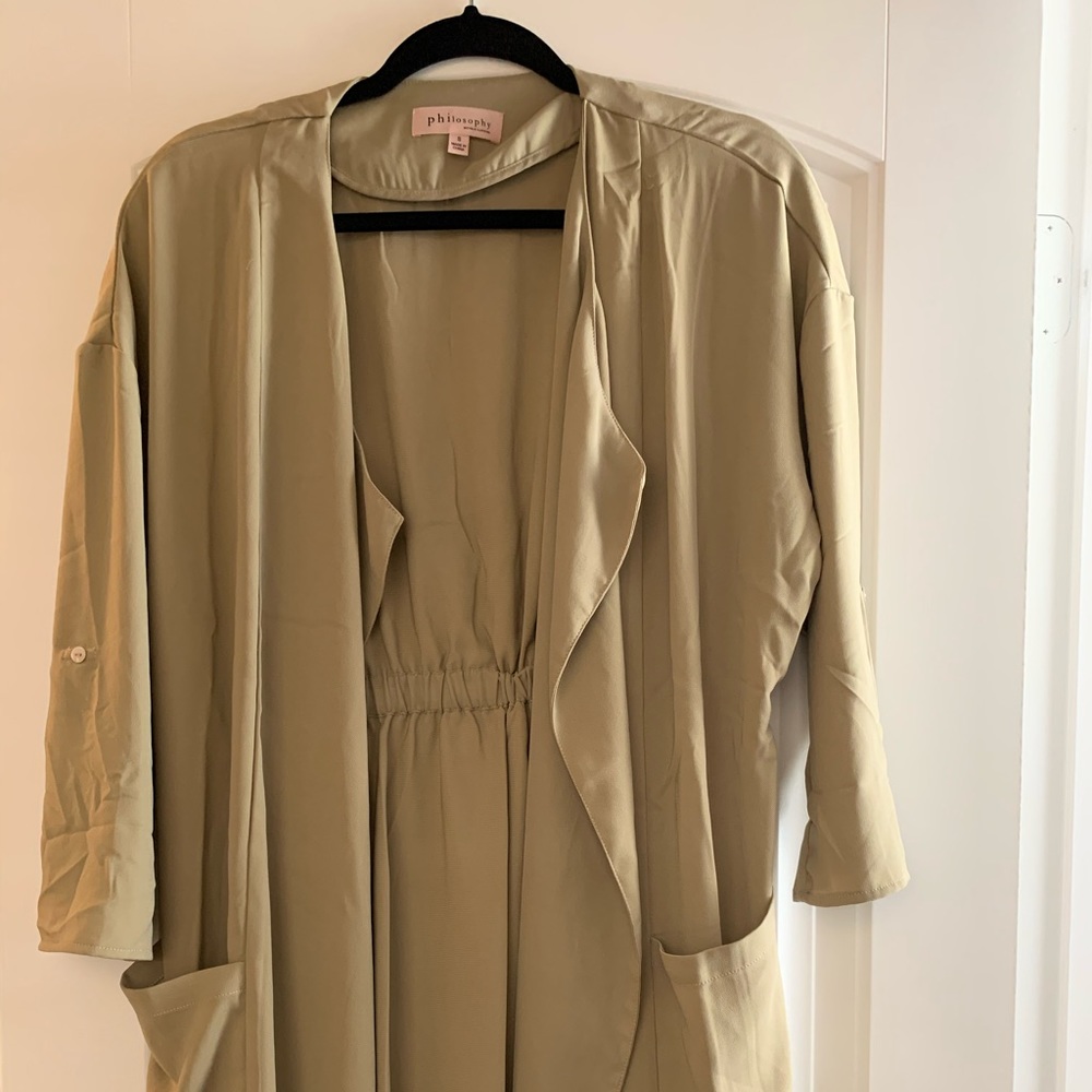 Philosophy green long blazer